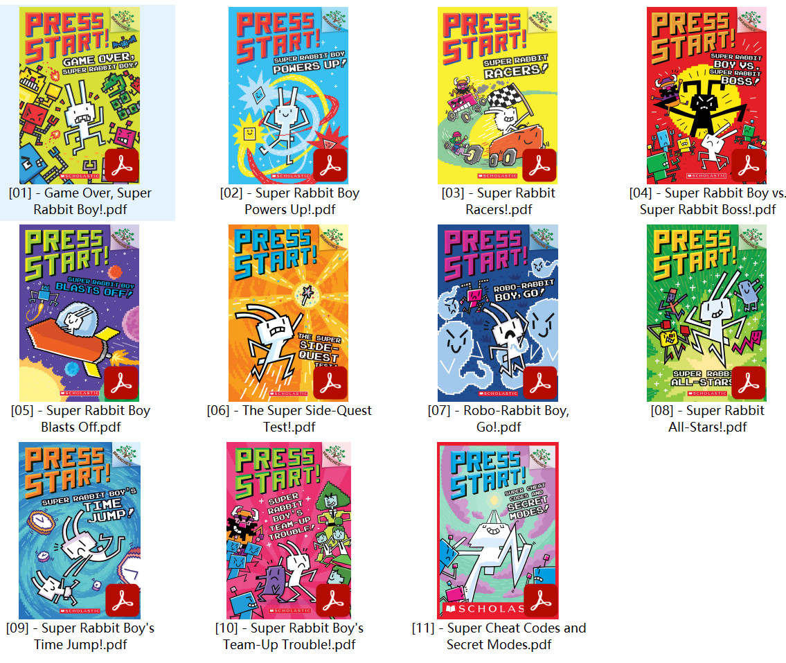 图片[1]-Press Start! Series 方块兔11本【PDF+EPUB+AZW3+7本音频 450L-540L】-新知城